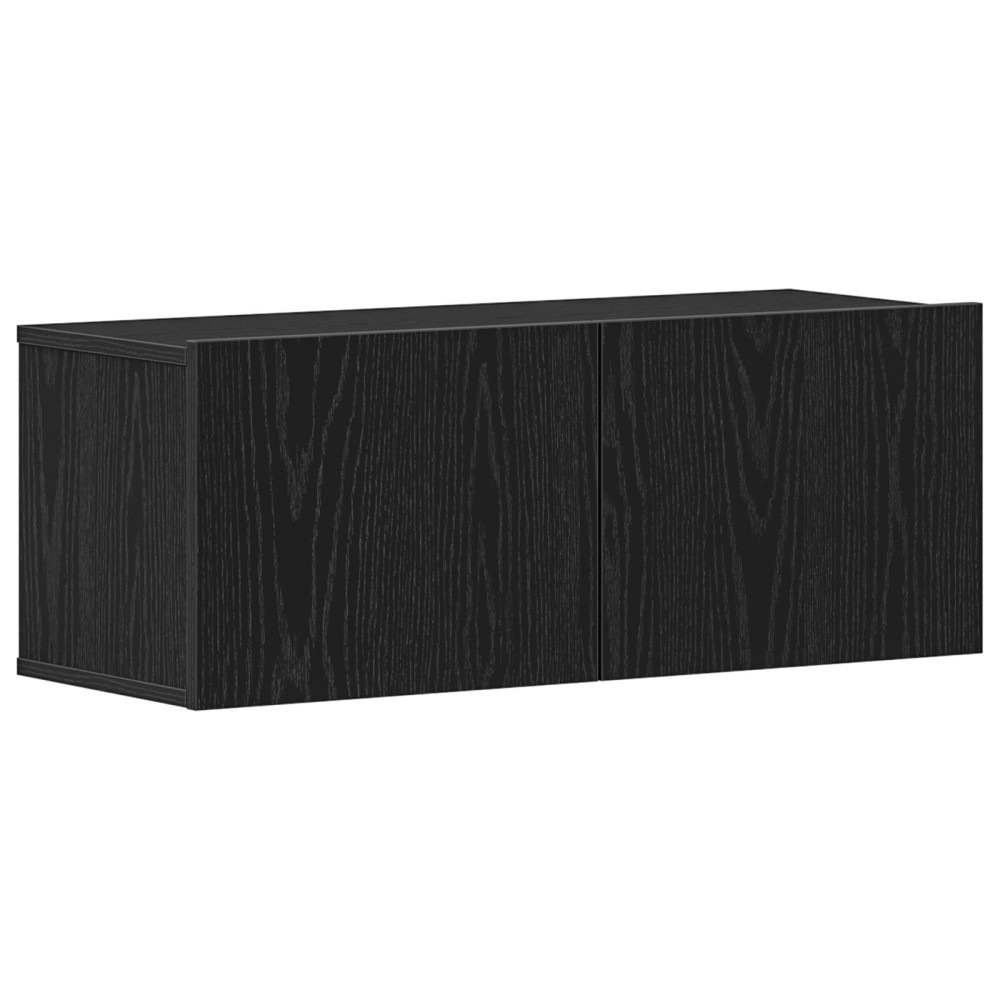 Produktbild för TV-skåp 2 pcs Svart Ek 80 x 30 x 30 cm Konstruerat trä