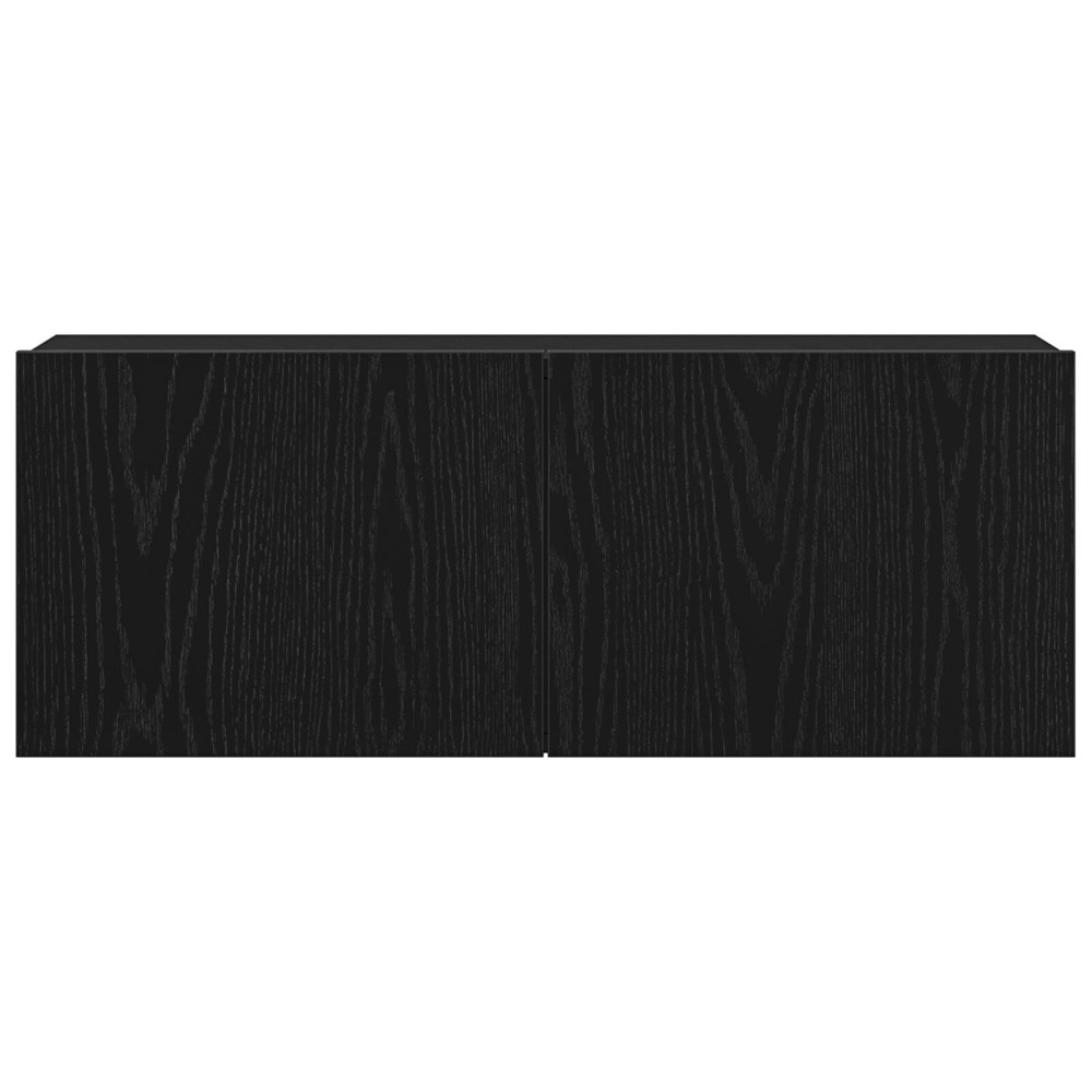 Produktbild för TV-skåp 2 pcs Svart Ek 80 x 30 x 30 cm Konstruerat trä