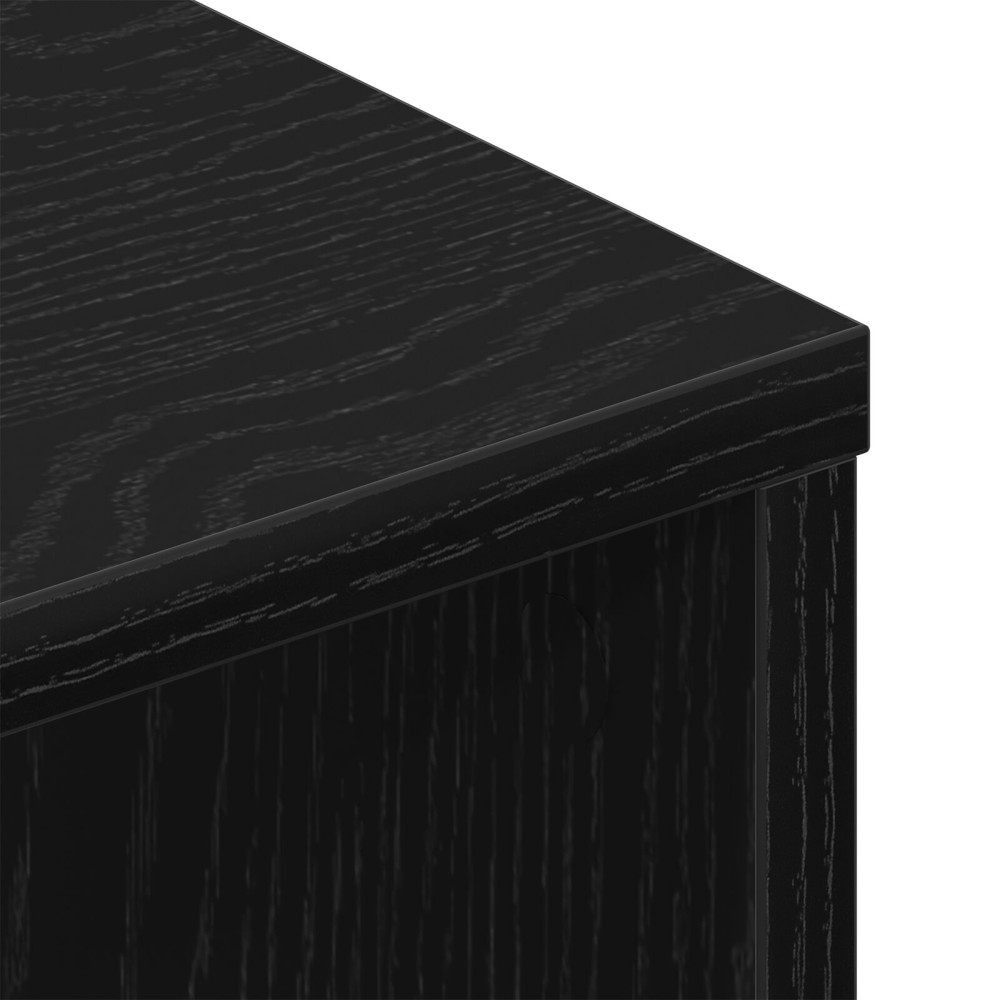 Produktbild för TV-skåp 2 pcs Svart Ek 80 x 30 x 30 cm Konstruerat trä