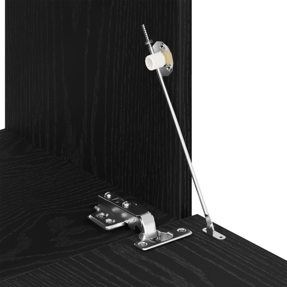 Produktbild för TV-skåp 2 pcs Svart Ek 80 x 30 x 30 cm Konstruerat trä