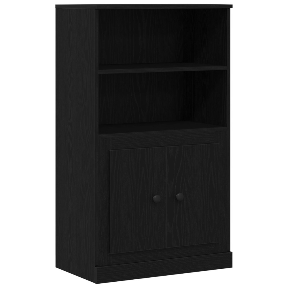 Produktbild för Högskåp Svart Ek 60 x 35.5 x 103.5 cm Konstruerat trä