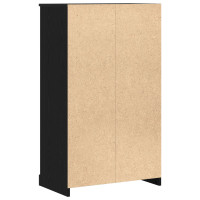 Produktbild för Högskåp Svart Ek 60 x 35.5 x 103.5 cm Konstruerat trä