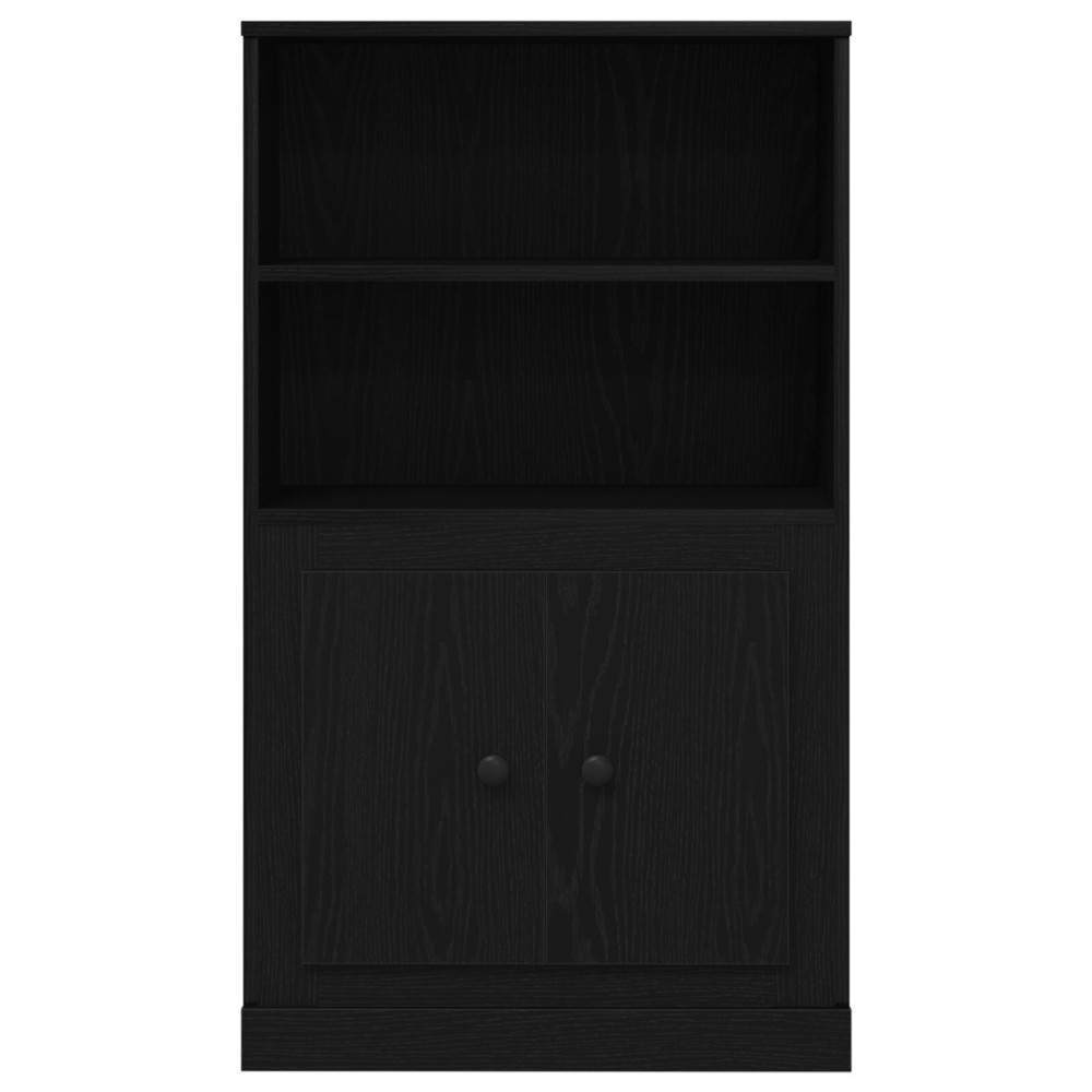Produktbild för Högskåp Svart Ek 60 x 35.5 x 103.5 cm Konstruerat trä