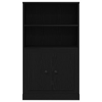 Produktbild för Högskåp Svart Ek 60 x 35.5 x 103.5 cm Konstruerat trä