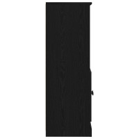 Produktbild för Högskåp Svart Ek 60 x 35.5 x 103.5 cm Konstruerat trä