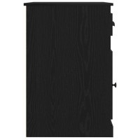 Produktbild för Skrivbord med låda Svart Ek 50 x 115 x 75 cm Konstruerat trä