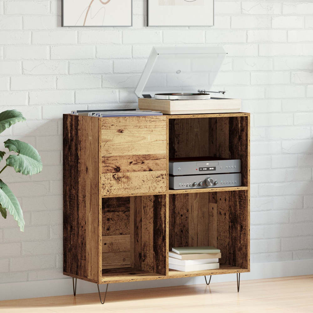 Produktbild för Skivskåp med hylla artisan ek 85 x 38 x 89 cm Konstruerat trä