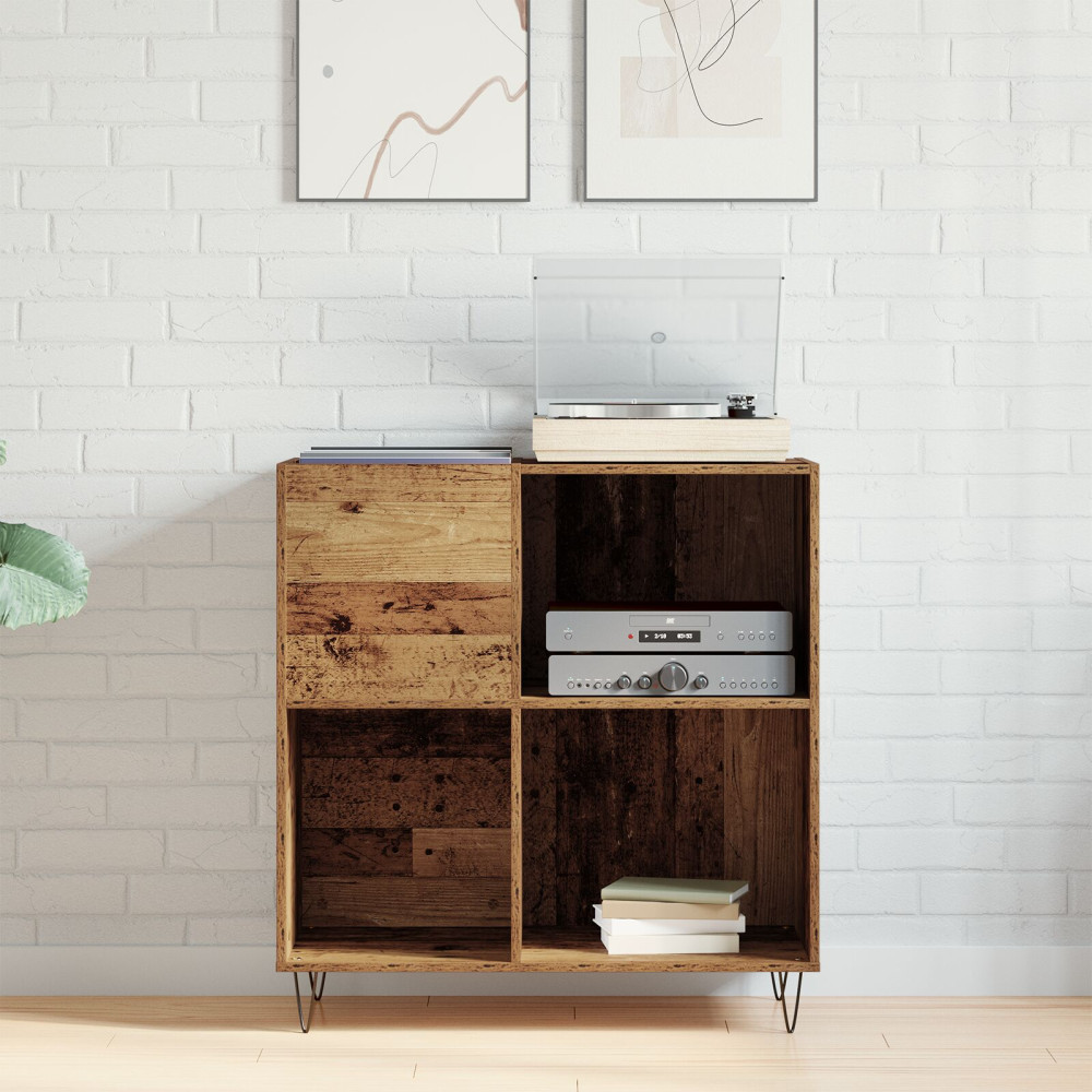Produktbild för Skivskåp med hylla artisan ek 85 x 38 x 89 cm Konstruerat trä