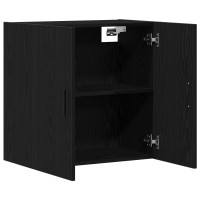 Produktbild för Väggmonterat skåp Svart Ek 60 x 31 x 60 cm Konstruerat trä