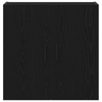 Produktbild för Väggmonterat skåp Svart Ek 60 x 31 x 60 cm Konstruerat trä