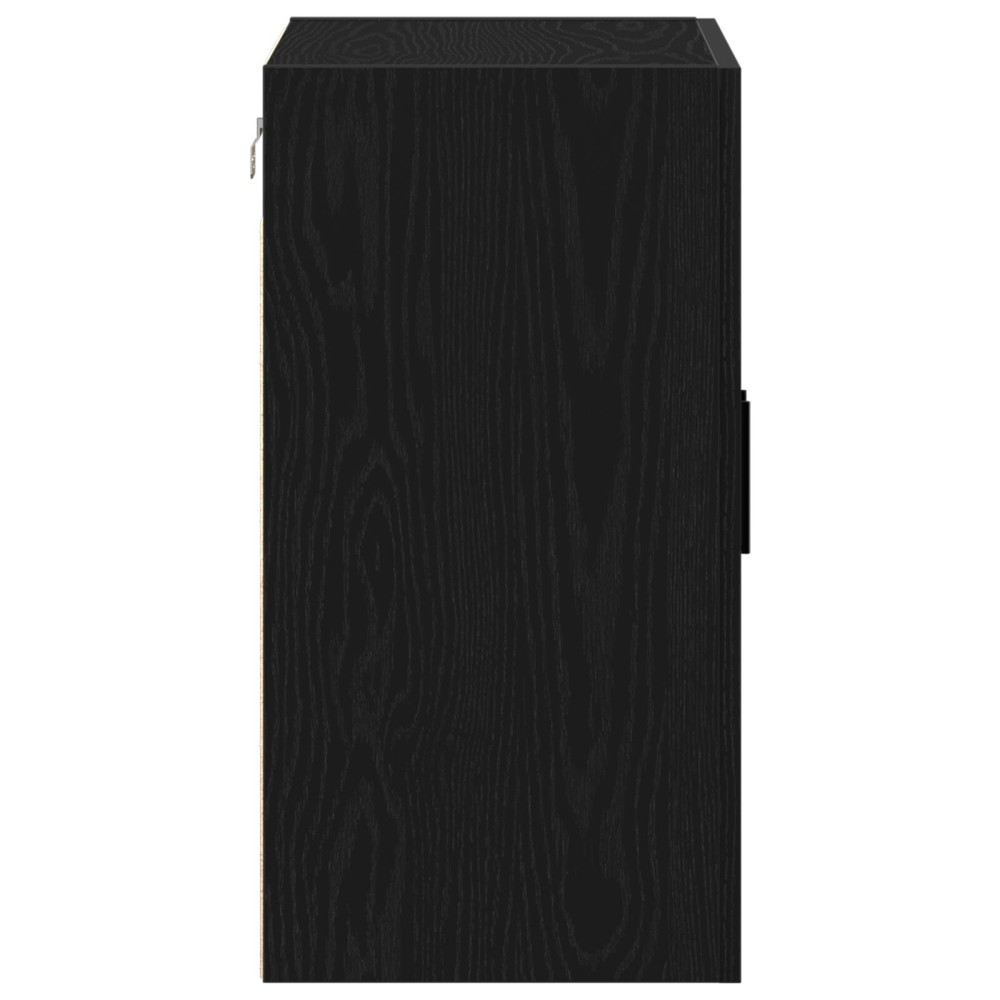 Produktbild för Väggmonterat skåp Svart Ek 60 x 31 x 60 cm Konstruerat trä