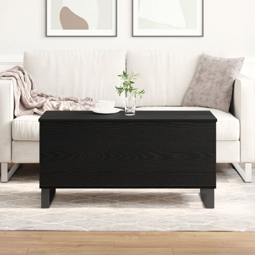 vidaXL Kaffeebord Svart Ek 90 x 44,5 x 45 cm Konstruerat trä