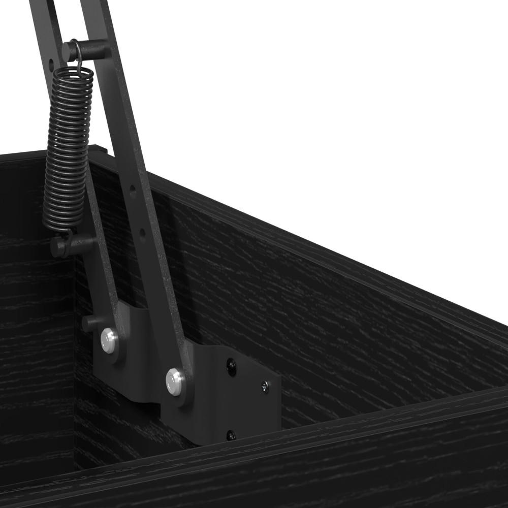 Produktbild för Kaffeebord Svart Ek 90 x 44,5 x 45 cm Konstruerat trä