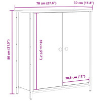 Produktbild för Sideboard Gammalt trä 70 x 30 x 80 cm Konstruerat trä