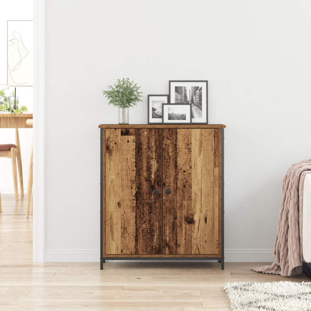 Produktbild för Sideboard Gammalt trä 70 x 30 x 80 cm Konstruerat trä