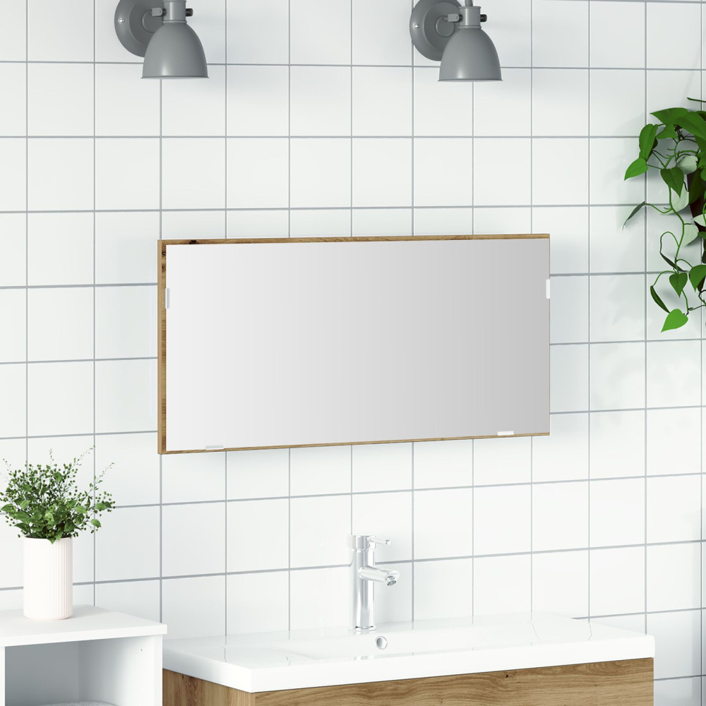 Produktbild för Spegel artisan ek 80 x 37 cm Glas och konstruerat trä