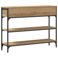 Produktbild för Konsolbord med låda Artisan Ek 100 x 25 x 75 cm Konstruerat trä