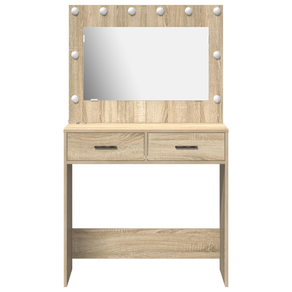 Produktbild för Smyckebord Sonoma-ek 78,5 x 41 x 135 cm Konstruerat trä