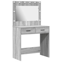 Produktbild för Smyckebord Grå Sonoma 78,5 x 41 x 135 cm Konstruerat trä