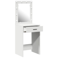 Produktbild för Smyckebord med låda Vit 50 x 41 x 135 cm Konstruerat trä