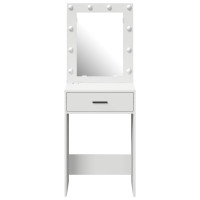 Produktbild för Smyckebord med låda Vit 50 x 41 x 135 cm Konstruerat trä