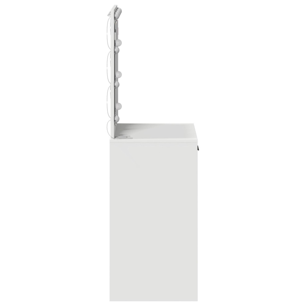 Produktbild för Smyckebord med låda Vit 50 x 41 x 135 cm Konstruerat trä
