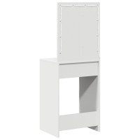 Produktbild för Smyckebord med låda Vit 50 x 41 x 135 cm Konstruerat trä