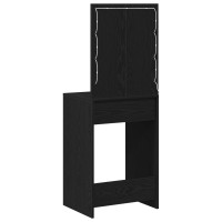 Produktbild för Smyckebord med låda Svart Ek 50 x 41 x 135 cm Konstruerat trä