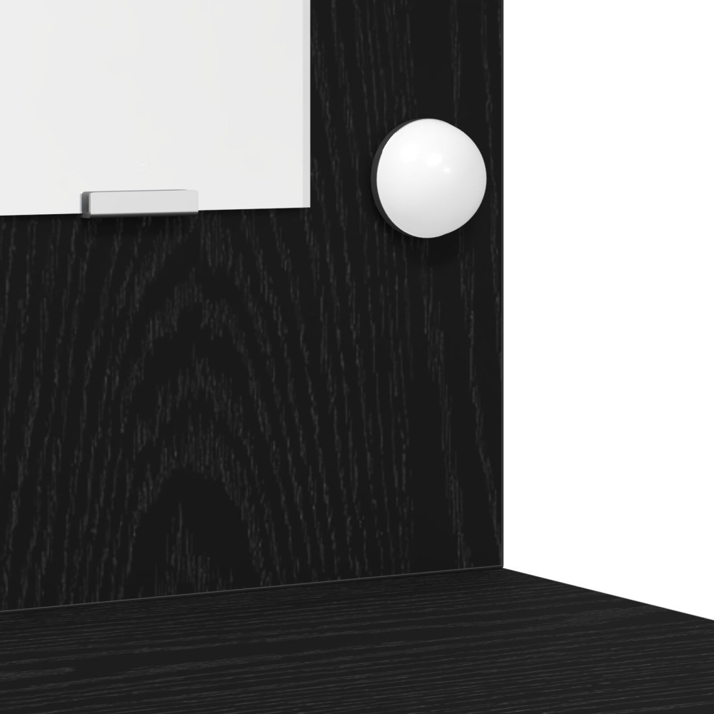 Produktbild för Smyckebord med låda Svart Ek 50 x 41 x 135 cm Konstruerat trä