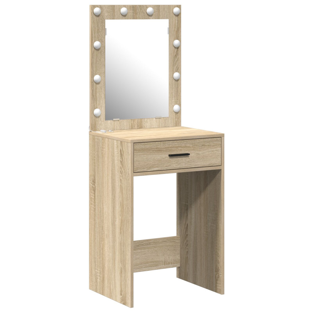 Produktbild för Smyckebord med låda Sonoma-ek 50 x 41 x 135 cm Konstruerat trä