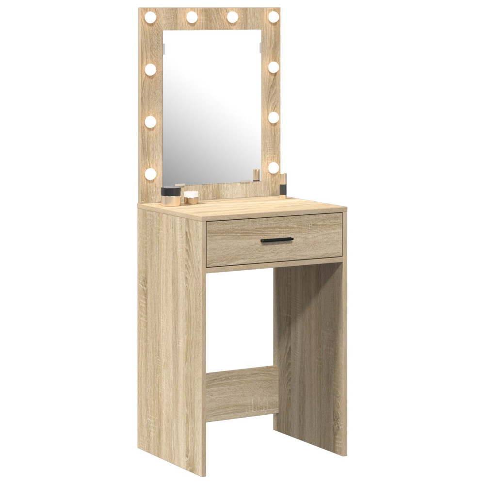 Produktbild för Smyckebord med låda Sonoma-ek 50 x 41 x 135 cm Konstruerat trä