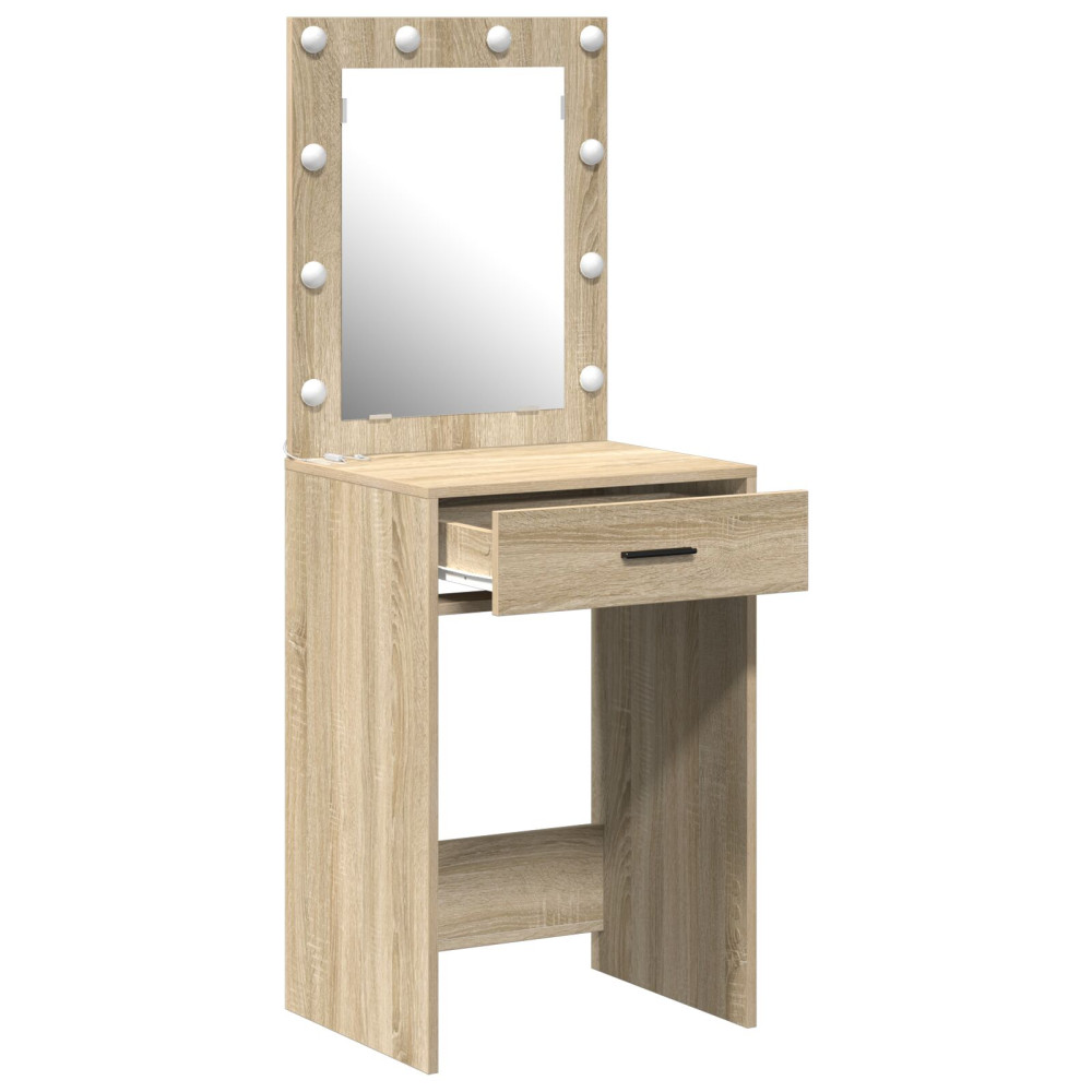 Produktbild för Smyckebord med låda Sonoma-ek 50 x 41 x 135 cm Konstruerat trä