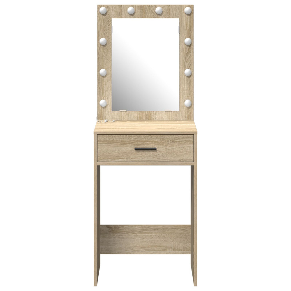Produktbild för Smyckebord med låda Sonoma-ek 50 x 41 x 135 cm Konstruerat trä