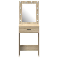 Produktbild för Smyckebord med låda Sonoma-ek 50 x 41 x 135 cm Konstruerat trä