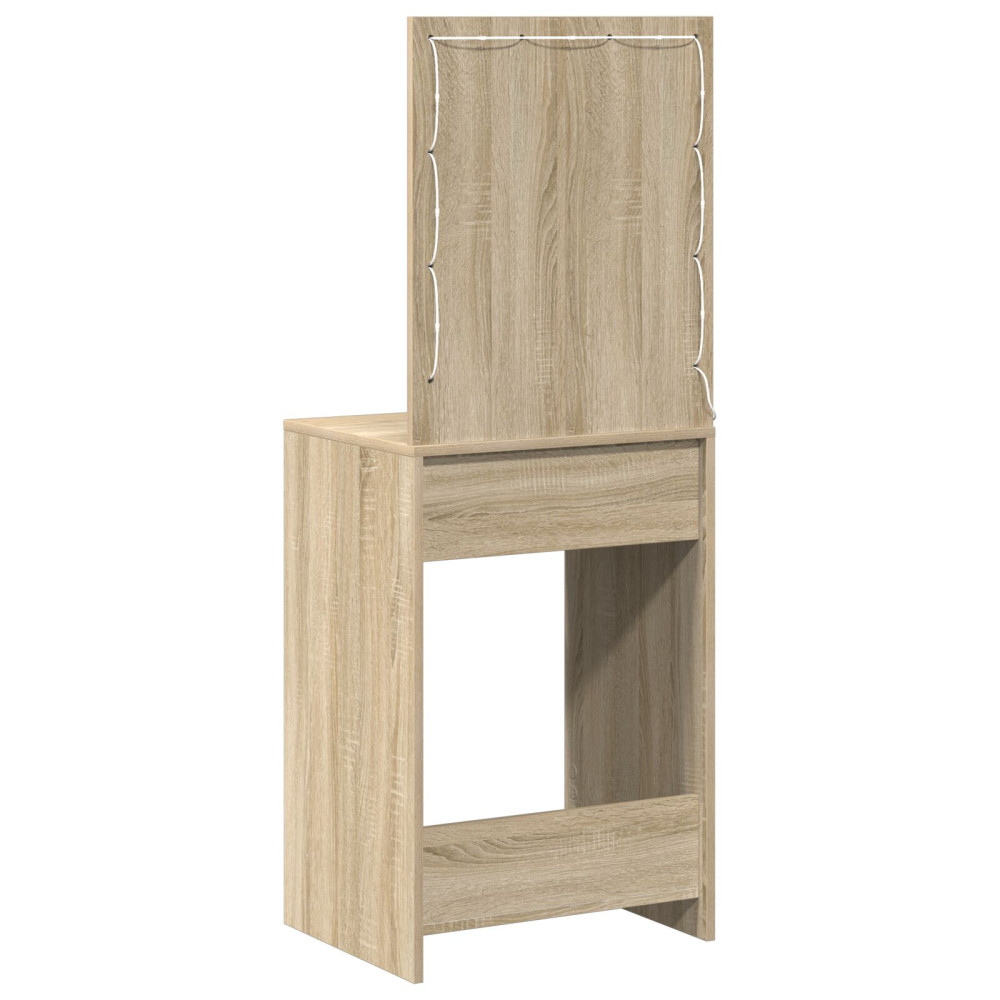Produktbild för Smyckebord med låda Sonoma-ek 50 x 41 x 135 cm Konstruerat trä