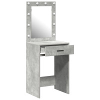 Produktbild för Smyckebord med låda Betonggrå 50 x 41 x 135 cm Konstruerat trä