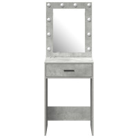 Produktbild för Smyckebord med låda Betonggrå 50 x 41 x 135 cm Konstruerat trä