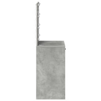 Produktbild för Smyckebord med låda Betonggrå 50 x 41 x 135 cm Konstruerat trä