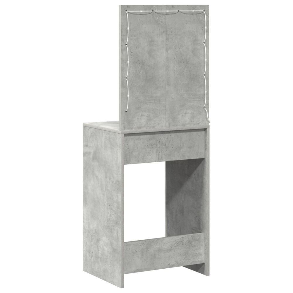 Produktbild för Smyckebord med låda Betonggrå 50 x 41 x 135 cm Konstruerat trä