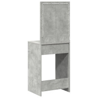 Produktbild för Smyckebord med låda Betonggrå 50 x 41 x 135 cm Konstruerat trä