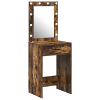 Produktbild för Smyckebord med låda Rökt ek 50 x 41 x 135 cm Konstruerat trä