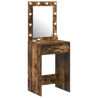 Produktbild för Smyckebord med låda Rökt ek 50 x 41 x 135 cm Konstruerat trä
