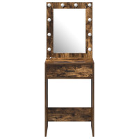 Produktbild för Smyckebord med låda Rökt ek 50 x 41 x 135 cm Konstruerat trä