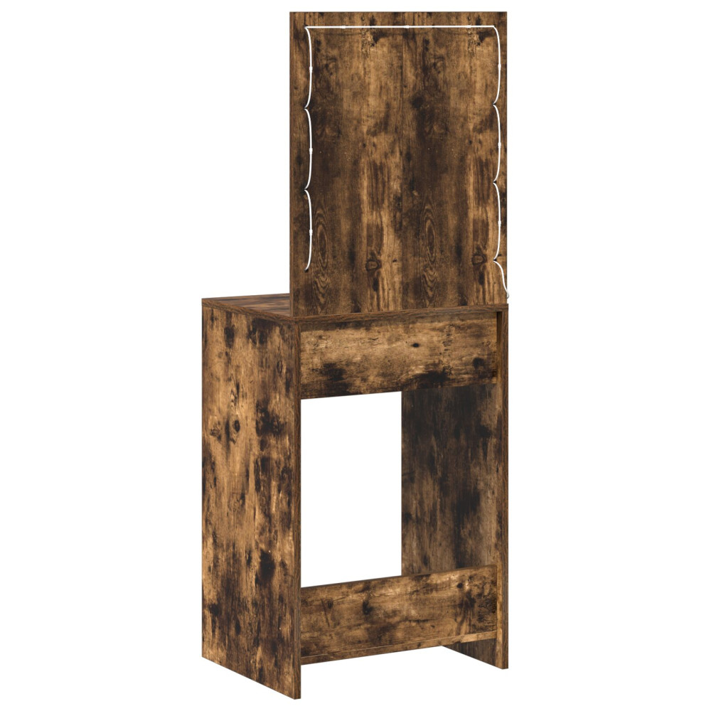 Produktbild för Smyckebord med låda Rökt ek 50 x 41 x 135 cm Konstruerat trä
