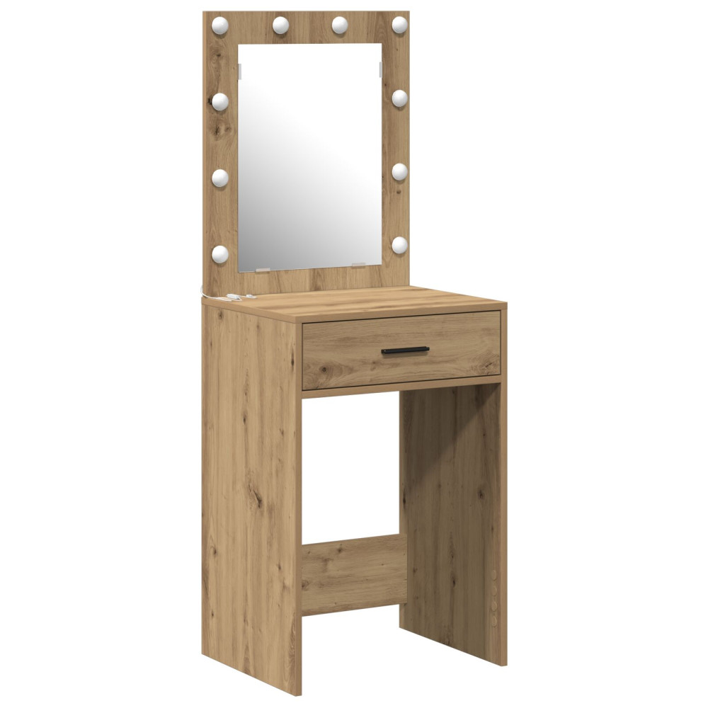 Produktbild för Smyckebord med låda Artisan Ek 50 x 41 x 135 cm Konstruerat trä