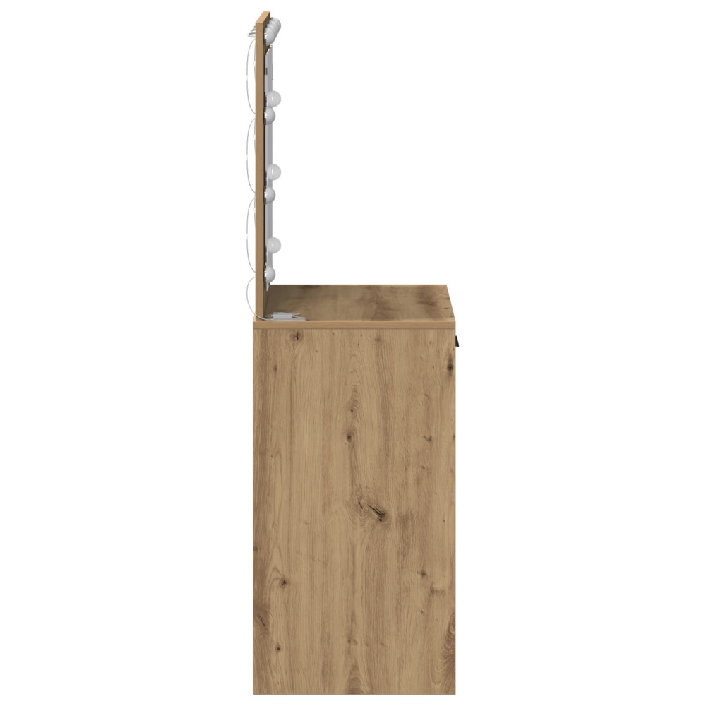 Produktbild för Smyckebord med låda Artisan Ek 50 x 41 x 135 cm Konstruerat trä