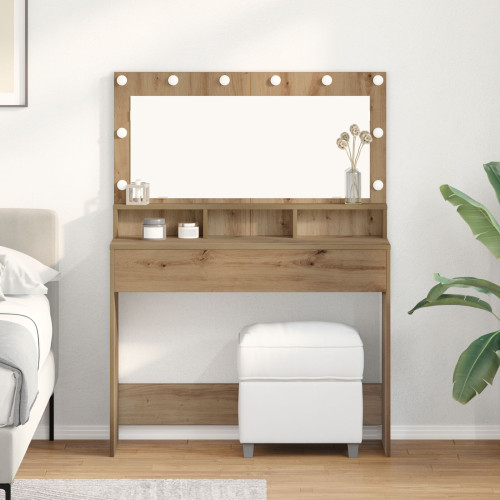 vidaXL Smyckebord Artisan Ek 100 x 41 x 135 cm Konstruerat trä