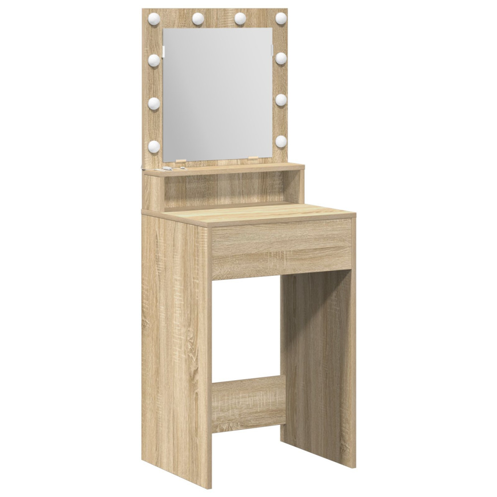 Produktbild för Smyckebord med hylla Sonoma-ek 50 x 41 x 135 cm Konstruerat trä