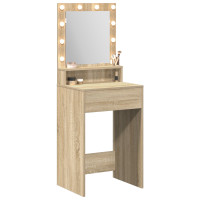 Produktbild för Smyckebord med hylla Sonoma-ek 50 x 41 x 135 cm Konstruerat trä