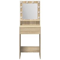 Produktbild för Smyckebord med hylla Sonoma-ek 50 x 41 x 135 cm Konstruerat trä